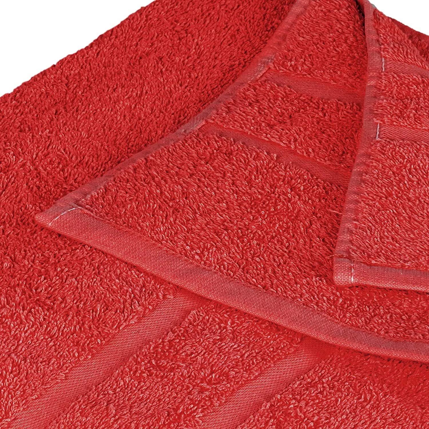 STICKANDSHINE Frottee-Handtücher – Rot, 100% Baumwolle, 500 g/m²